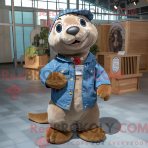 Brown Seal maskotdraktfigur...