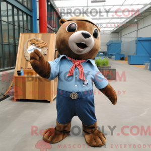 Brown Seal mascottekostuum...