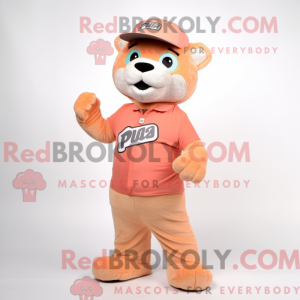Peach Puma Maskottchen...