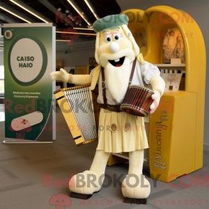 Cream Celtic Harpe maskot...
