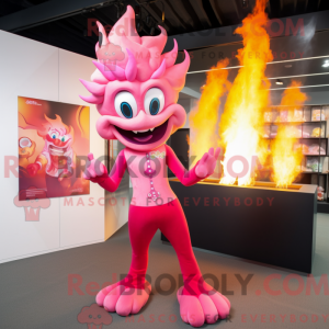 Pink Fire Eater maskot...