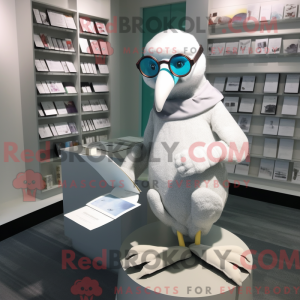 Sølv Albatross maskot drakt...