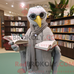 Sølv Albatross-maskot drakt...