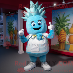 Sky Blue Pineapple mascot...