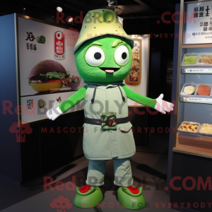 Groen Ramen-mascottekostuum...