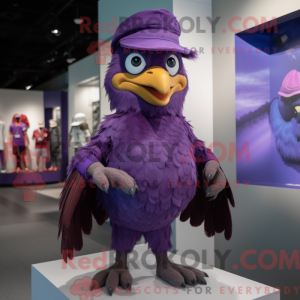 Purple Hawk-mascottekostuum...