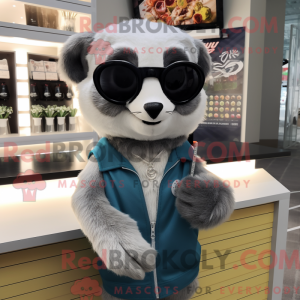 Grå ilder maskot kostume...