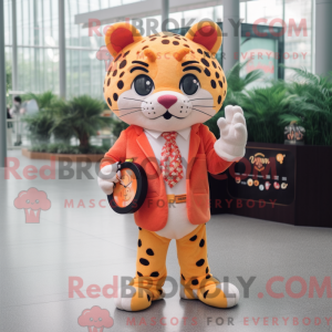 Peach Leopard mascot...
