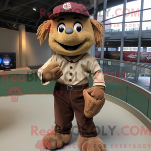 Brown Baseball Glove mascot...
