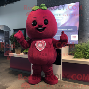 Maroon Raspberry mascot...
