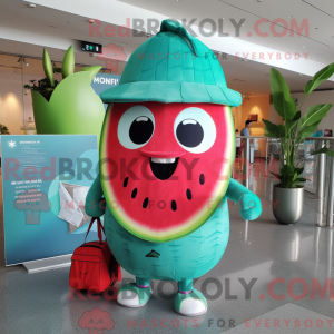 Teal Watermelon mascot...