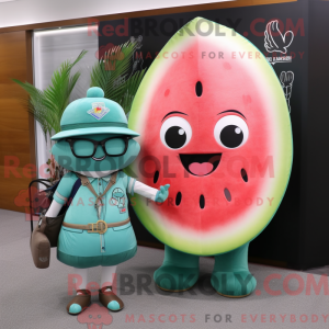 Teal Watermelon Maskottchen...