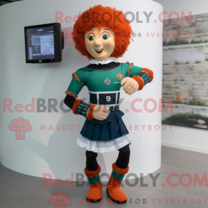 Rust Irish Dancer mascot...