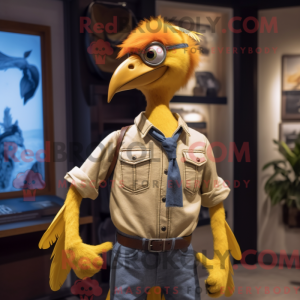 Gul Archaeopteryx maskot...