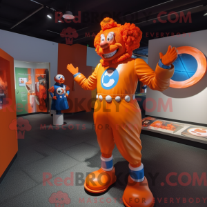 Orange Clown mascot costume...