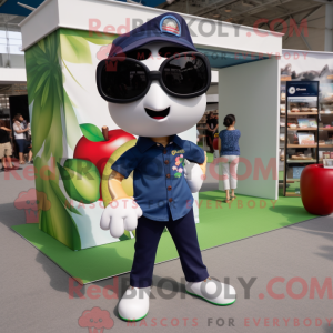 Navy Apple mascot costume...