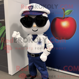 Navy Apple mascot costume...