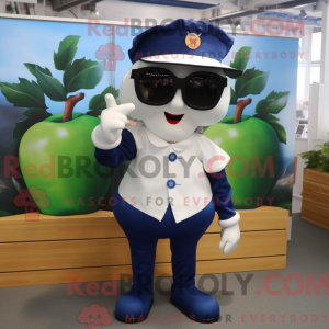 Navy Apple mascot costume...