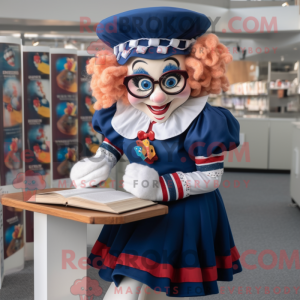 Navy Clown-maskotdraktfigur...