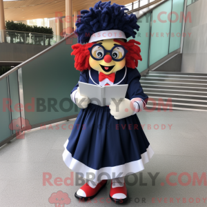 Navy Clown mascot costume...