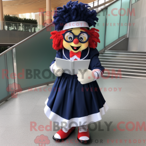 Navy Clown-maskotdraktfigur...
