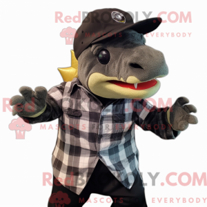 Black Ankylosaurus mascot...
