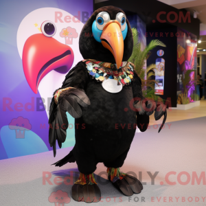 Black Toucan mascot costume...