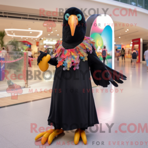 Black Toucan mascot costume...
