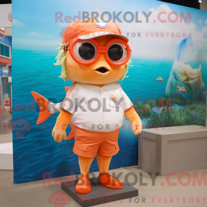 Peach Goldfish mascot...