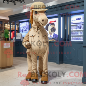Braunes Pferd Maskottchen...