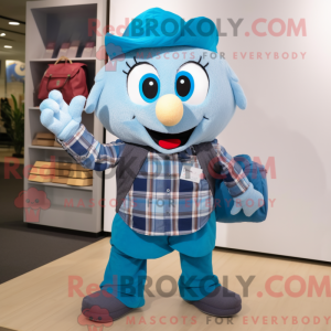 Blue Aglet mascot costume...