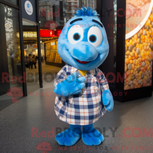 Blå Aglet maskot kostume...