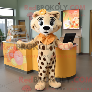 Peach Cheetah mascot...