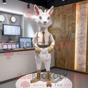 Hvid rådyr maskot kostume...