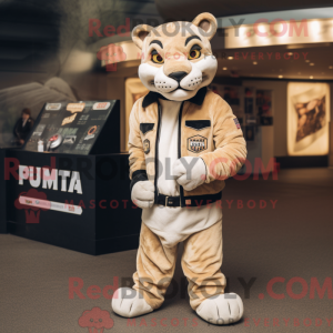 Cream Puma maskot...