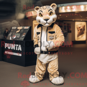 Creme Puma maskot kostume...