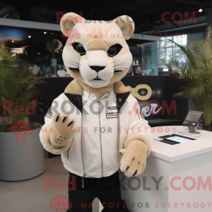 Creme Puma maskot kostume...