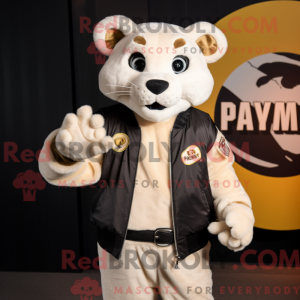 Cream Puma maskot...