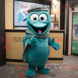 Teal Bagels mascottekostuum...