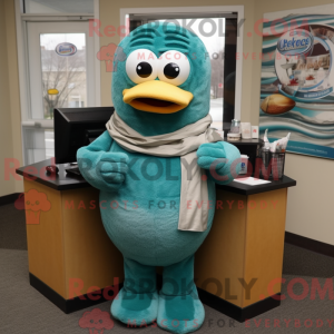 Postava maskota Teal Bagels...