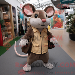 Tan Rat mascot costume...