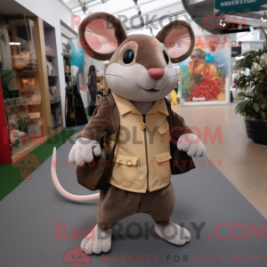Tan Rat Maskottchen Kostüm...