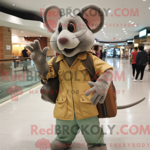 Tan Rat mascot costume...