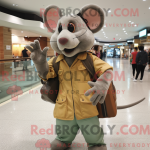 Tan Rat mascottekostuum...