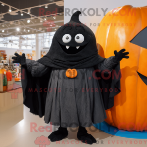 Sort græskar maskot kostume...