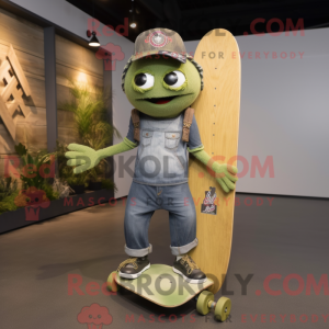 Olive Skateboard mascot...