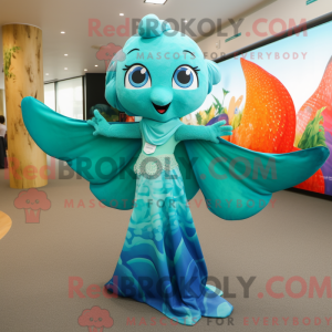 Turquoise Mermaid mascot...