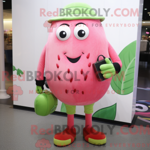 Pink Melon mascot costume...