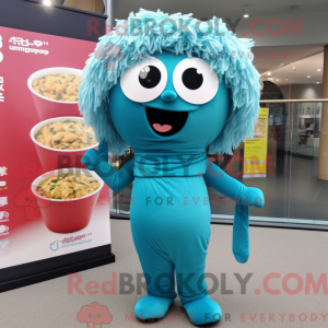 Teal Ramen mascot costume...