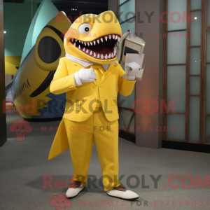 Gul Megalodon maskot...